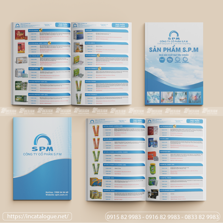 Thiết kế và In catalogue công ty y tế, sức khỏe SPM